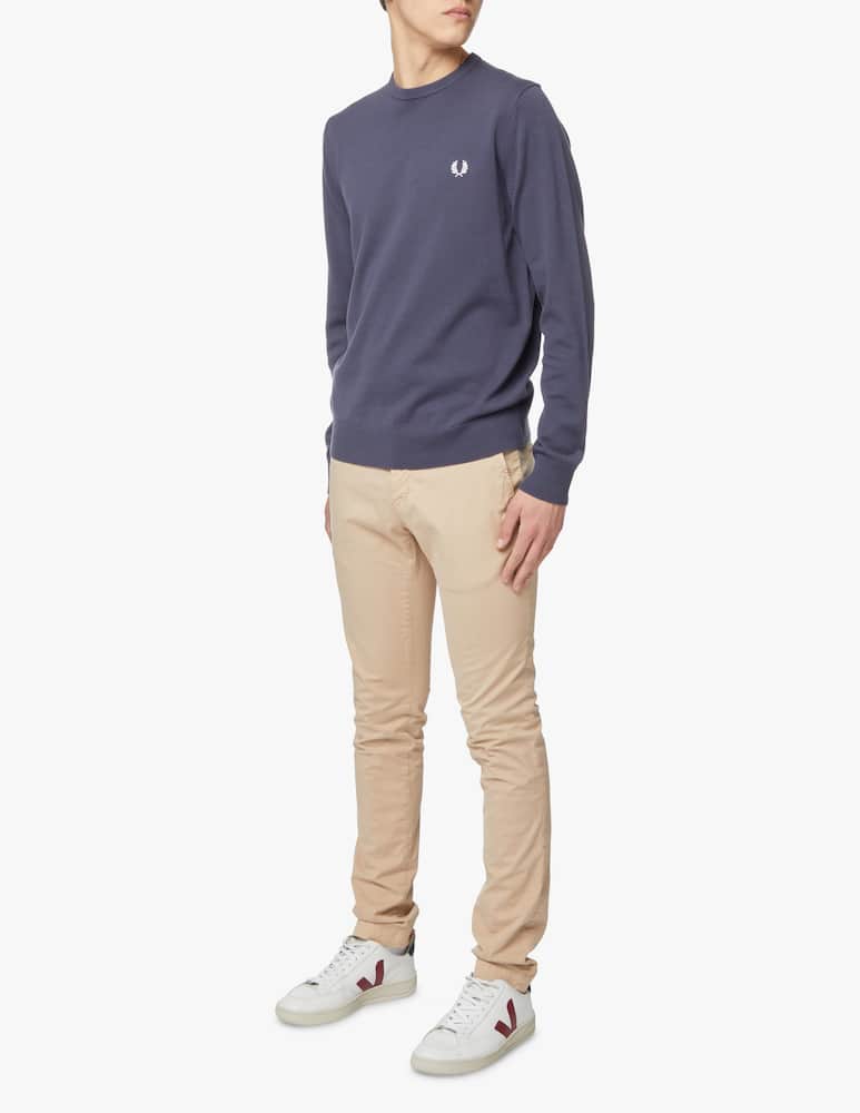 rinascente Fred Perry Logo cotton roundneck sweater - grey