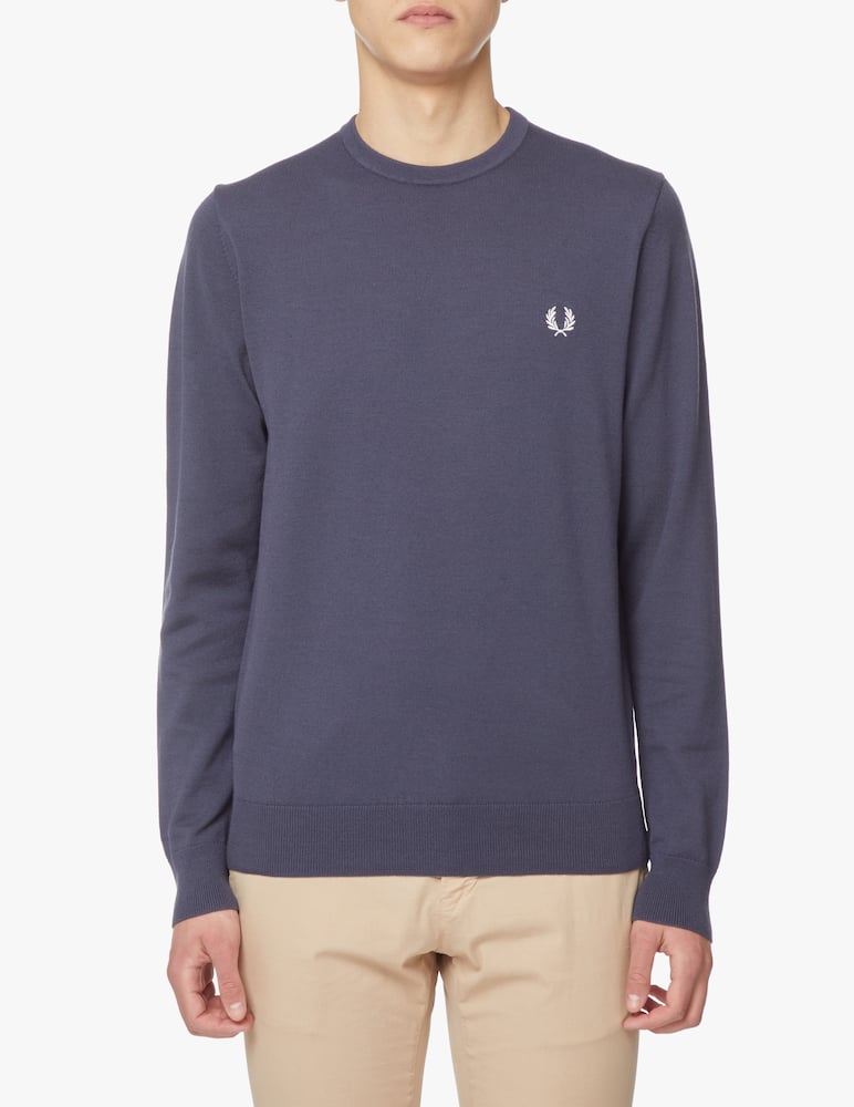 rinascente Fred Perry Logo cotton roundneck sweater - grey