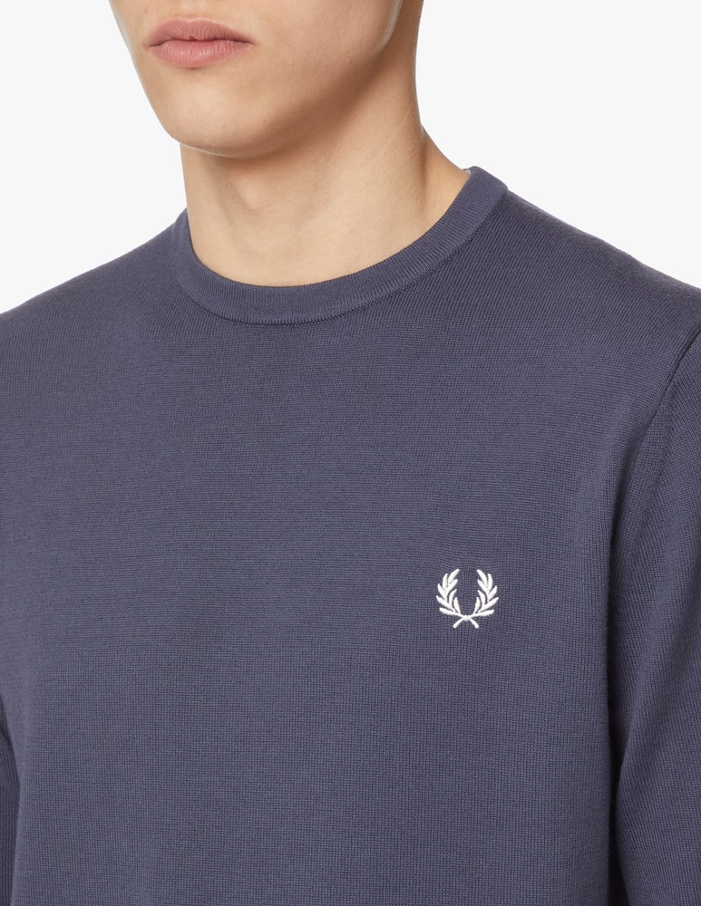 Fred Perry Maglia girocollo in cotone logo - grigio - immagine 5 Fred Perry Maglia girocollo in cotone logo - grigio - immagine 5