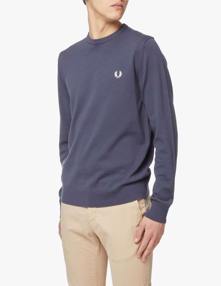 Fred Perry Maglia girocollo in cotone logo - grigio - immagine 1 Fred Perry Maglia girocollo in cotone logo - grigio - immagine 1