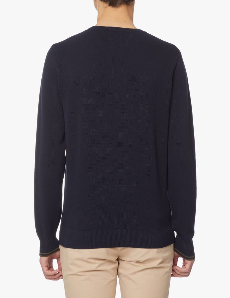 rinascente Fred Perry Piquet roundneck sweater - blue