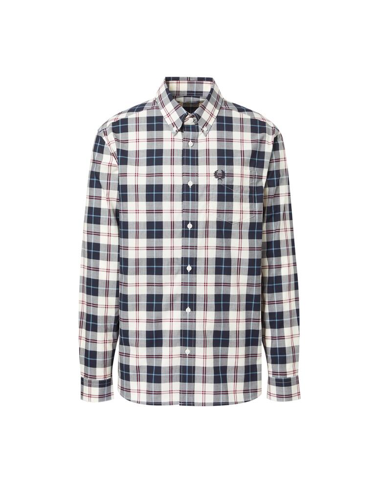 rinascente Fred Perry Camicia maniche lunghe a quadri con logo - beige