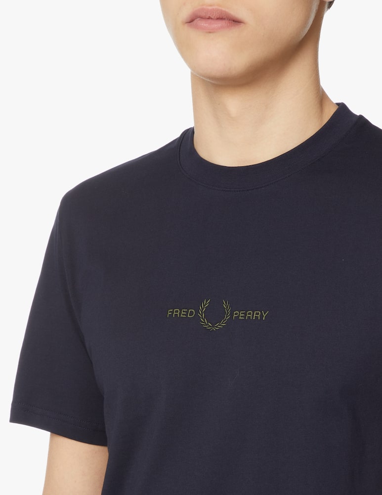 rinascente Fred Perry Embroidered logo t-shirt - blue