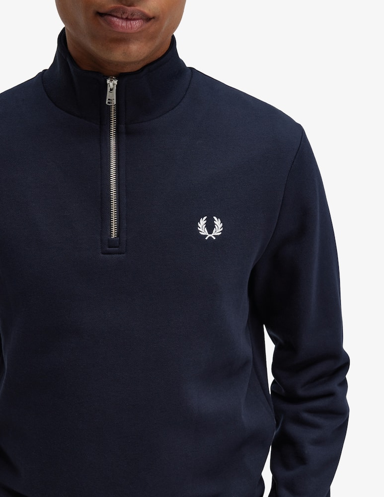 Fred Perry Felpa half zip loghino laterale - immagine 3 Fred Perry Felpa half zip loghino laterale - immagine 3