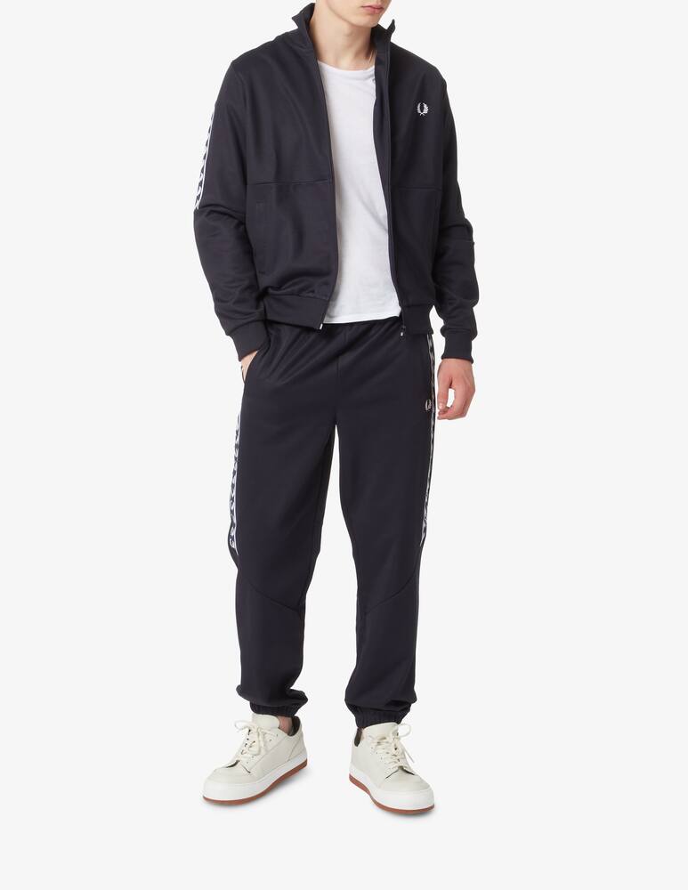 Fred Perry Track jacket with half tape - Black - picture 2 Fred Perry Track jacket with half tape - Black - picture 2