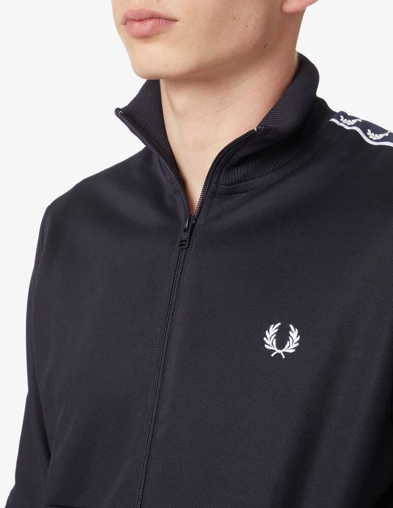 Fred Perry Track jacket with half tape - Black - picture 4 Fred Perry Track jacket with half tape - Black - picture 4