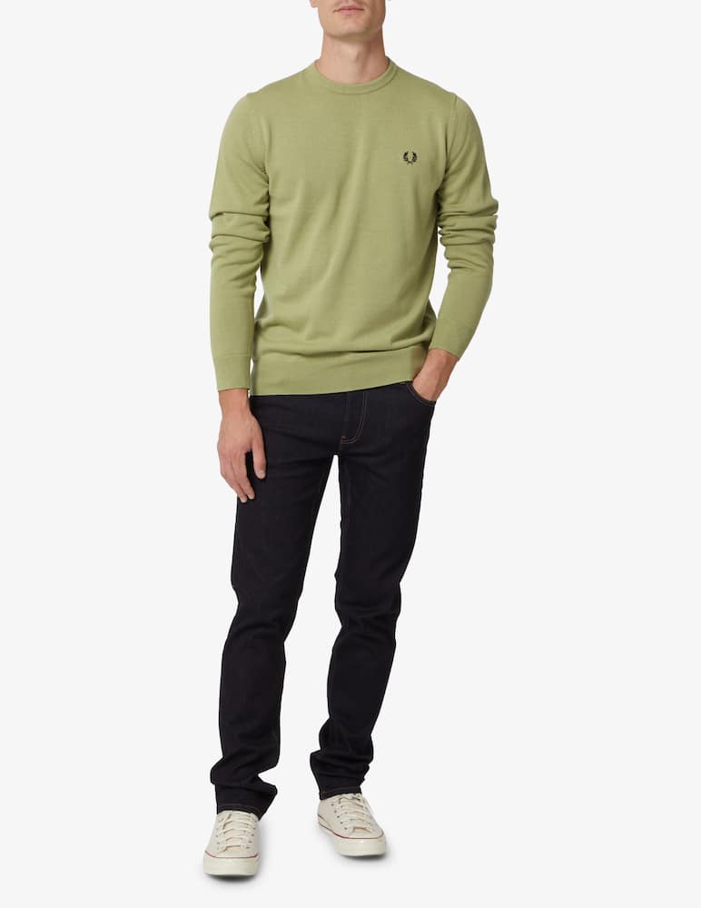 rinascente Fred Perry Maglione girocollo con logo - Oliva