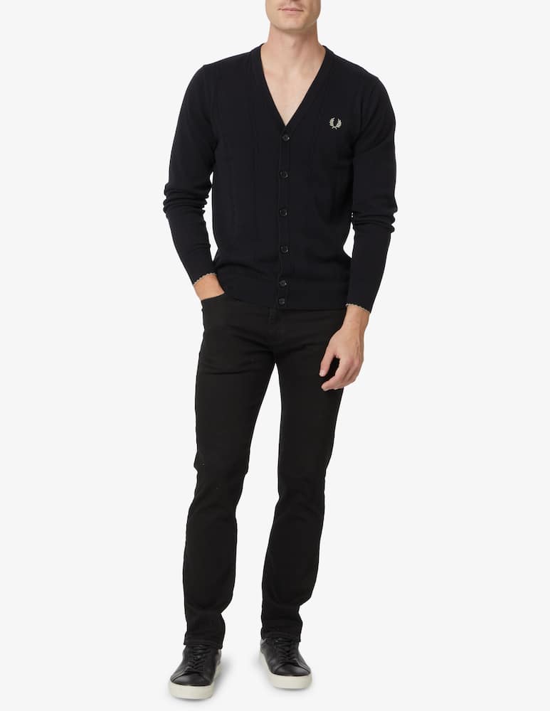 rinascente Fred Perry Cotton cardigan with logo - Black