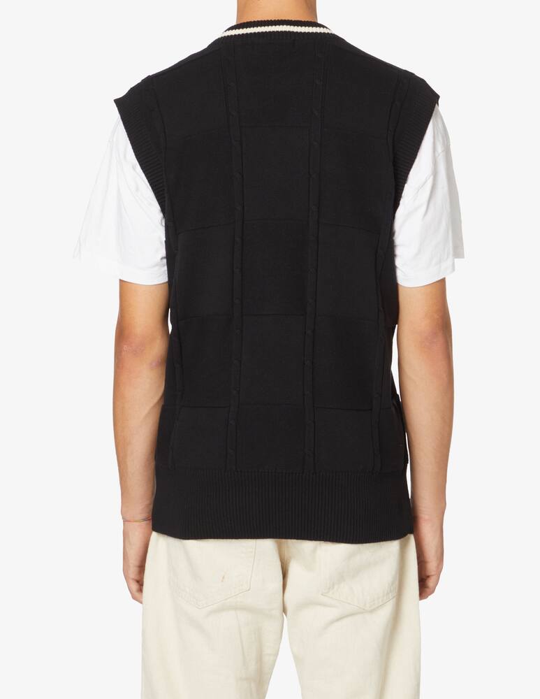 rinascente Fred Perry Knitted logo gilet - Black