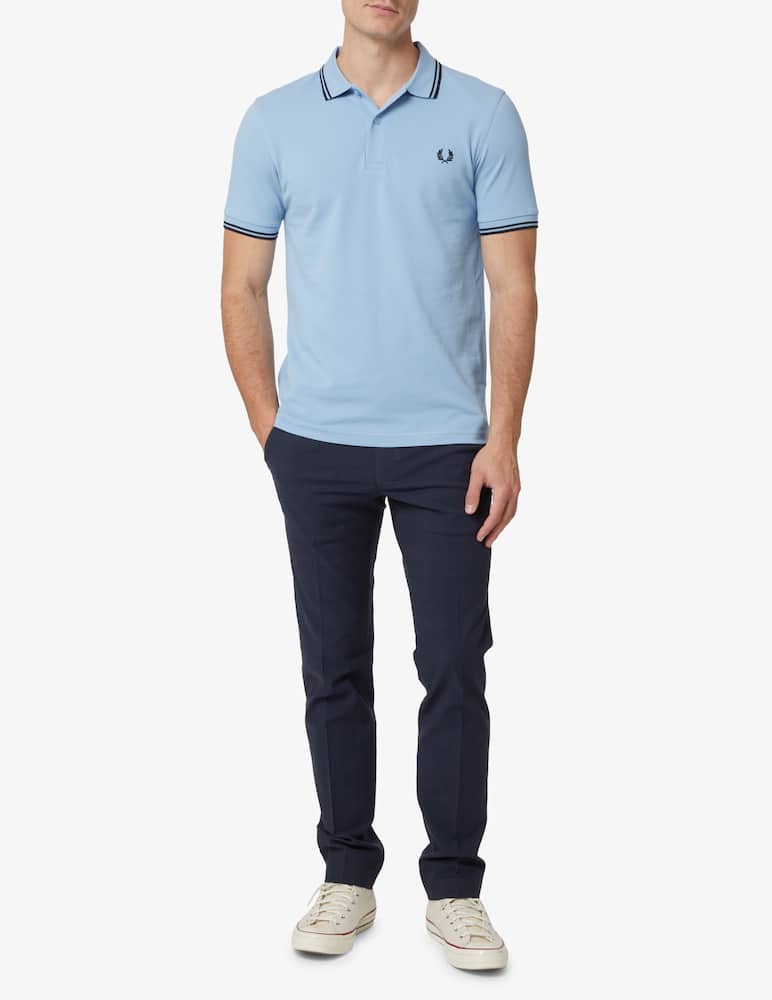 Fred Perry Basic polo with profiles - Light blue - picture 2 Fred Perry Basic polo with profiles - Light blue - picture 2