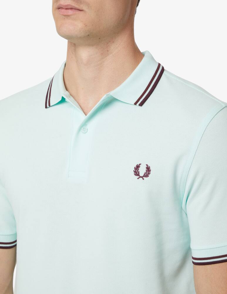 rinascente Fred Perry Basic polo with profiles - Light blue