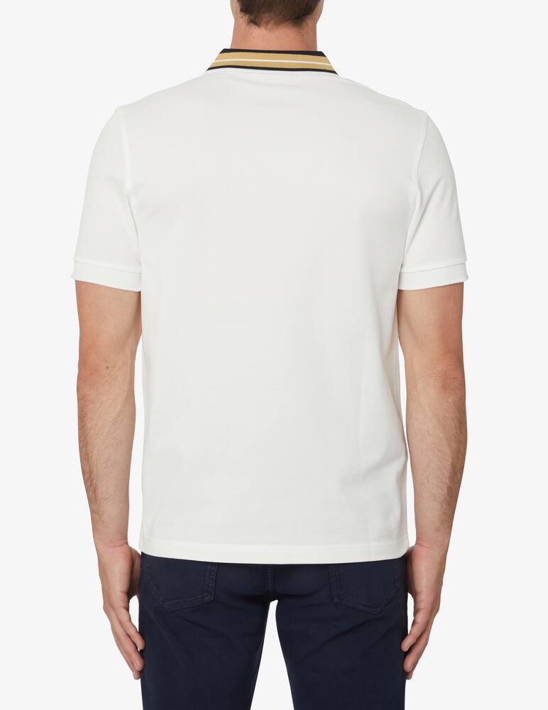 rinascente Fred Perry Tramline tipped polo - White