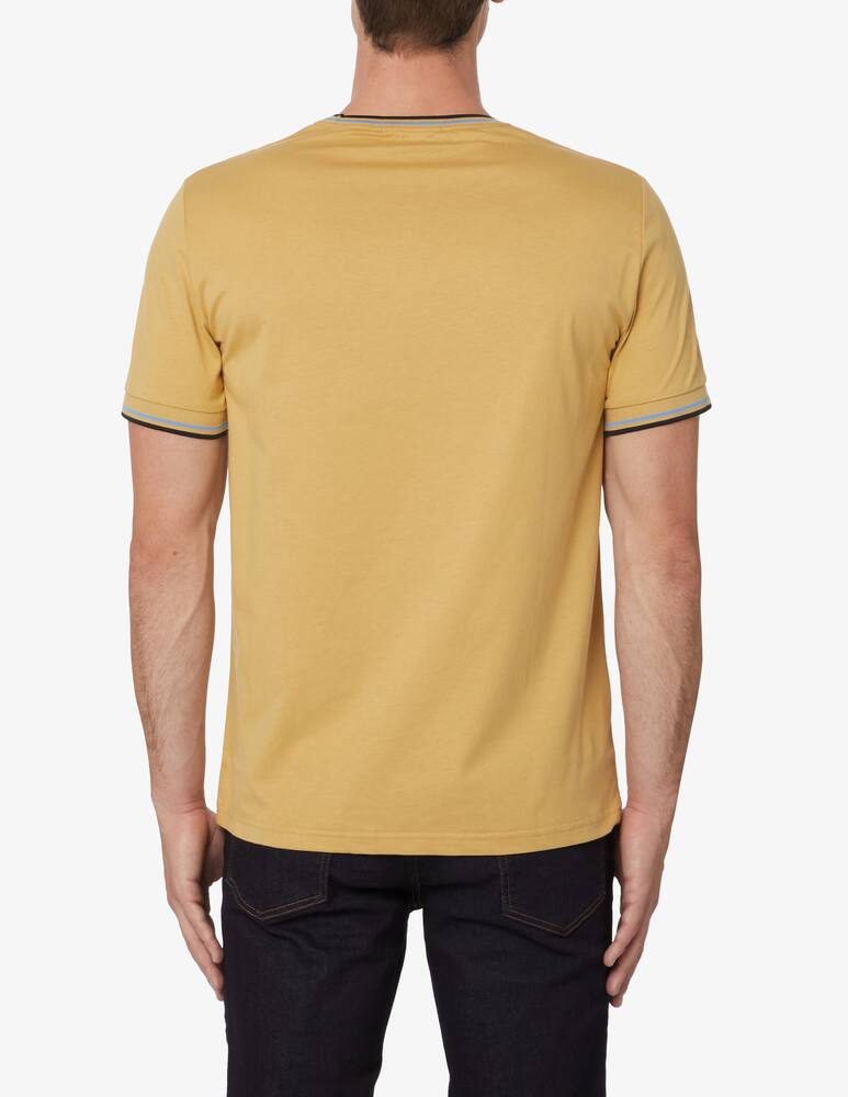 Fred Perry Logo cotton t-shirt with profiles - Yellow - picture 3 Fred Perry Logo cotton t-shirt with profiles - Yellow - picture 3
