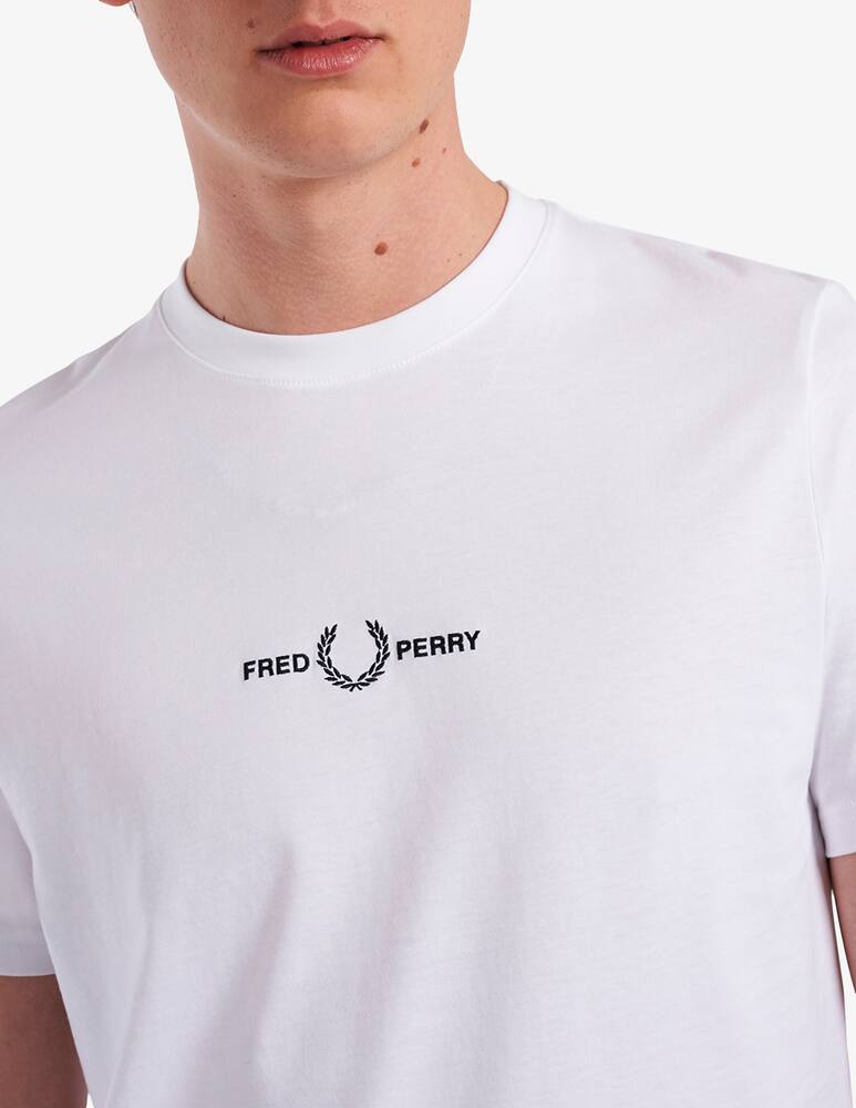 rinascente Fred Perry Maglietta loghino scritta centro