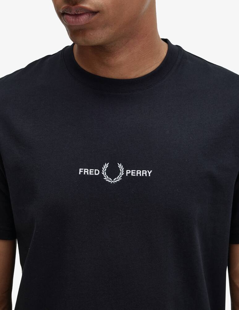 rinascente Fred Perry Maglietta loghino scritta centro