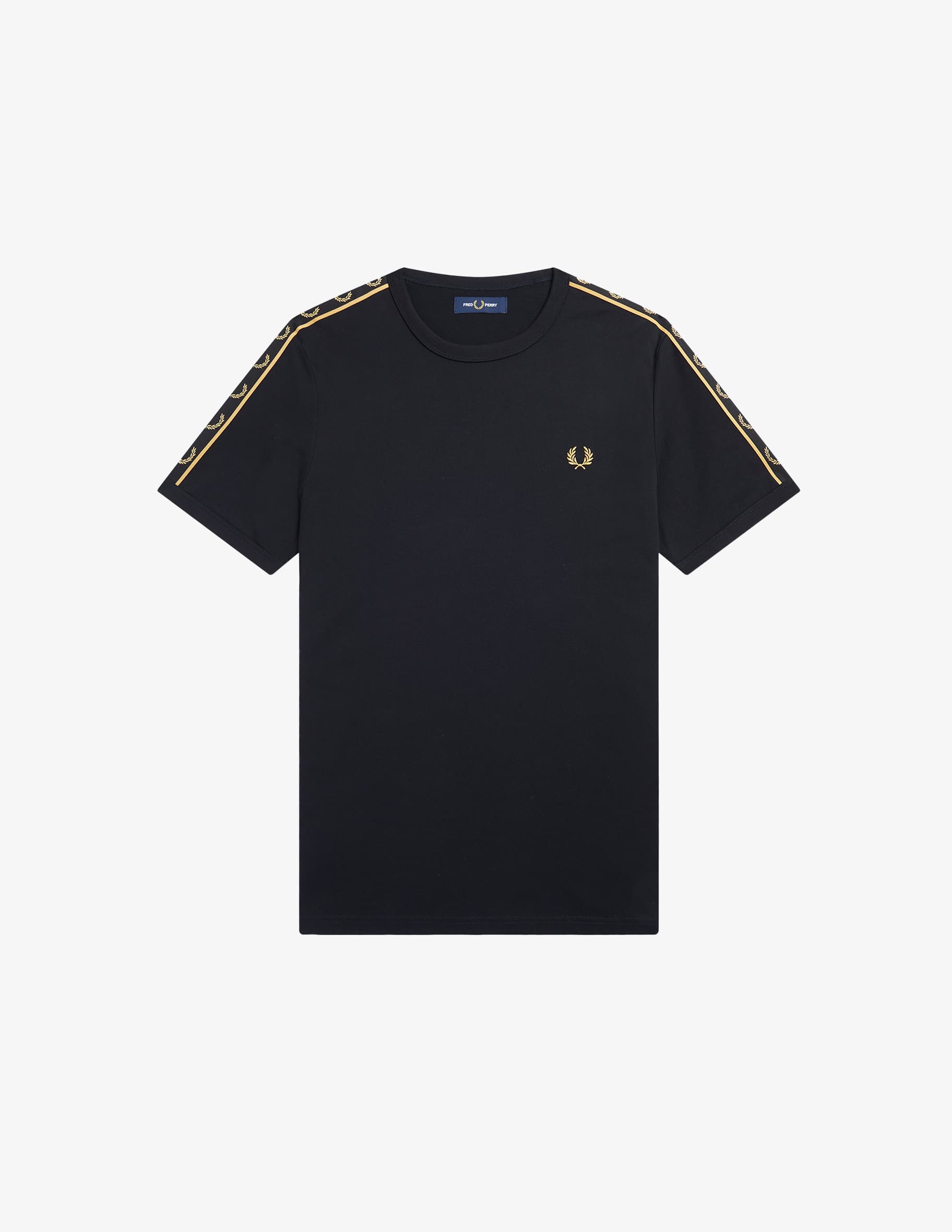 T-shirt Fred Perry nera da uomo con logo M4580 – Sir126