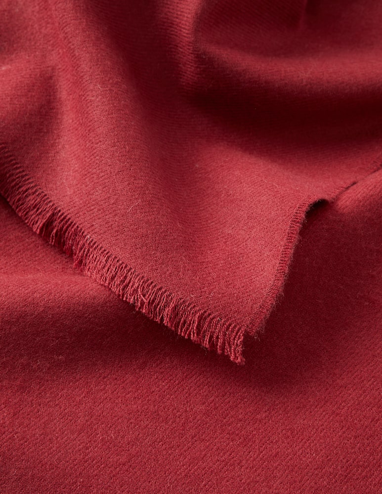 rinascente Johnstons of Elgin Extra fine merino wool woven scarf - Red