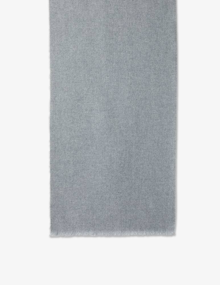 Johnstons of Elgin Extra fine merino wool woven scarf Blue