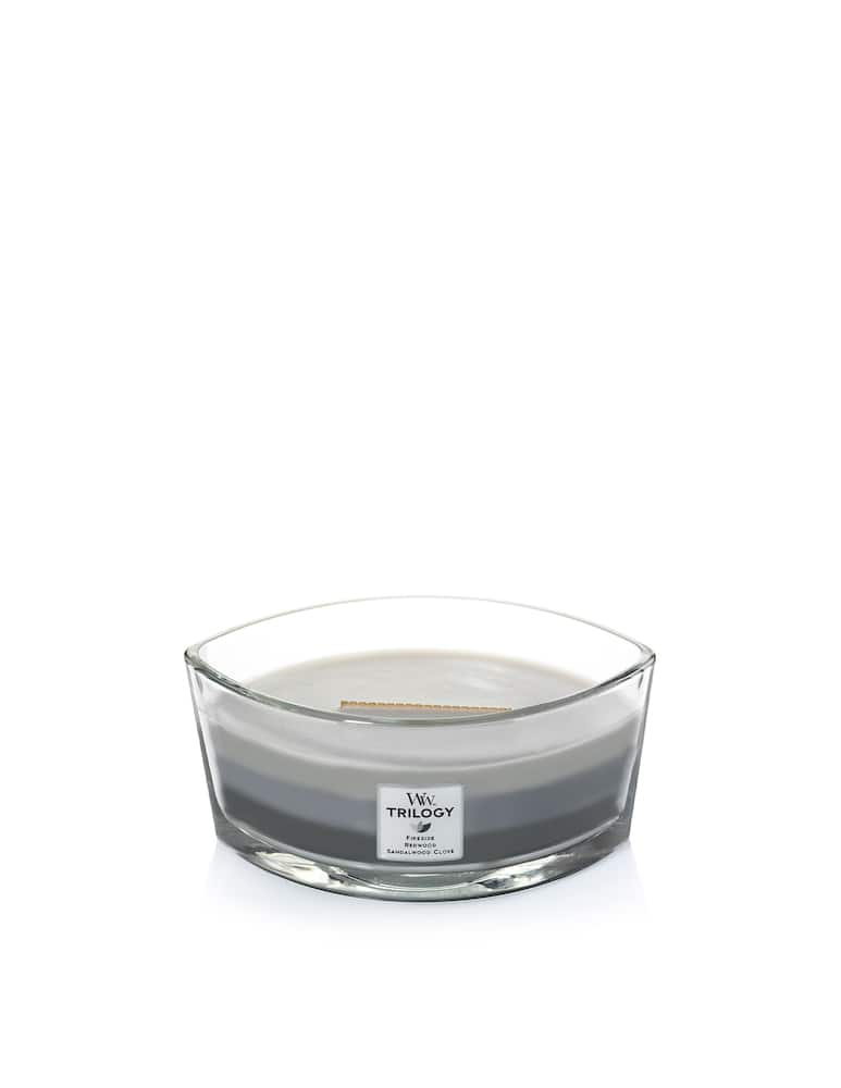 rinascente Woodwick Candle Ellipse Trilogy Warm Woods - Grey