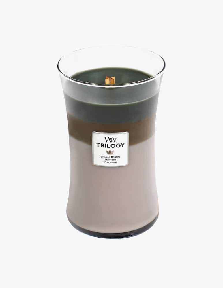rinascente Woodwick Candle Large Trilogy Cozy Cabin - Multicolor