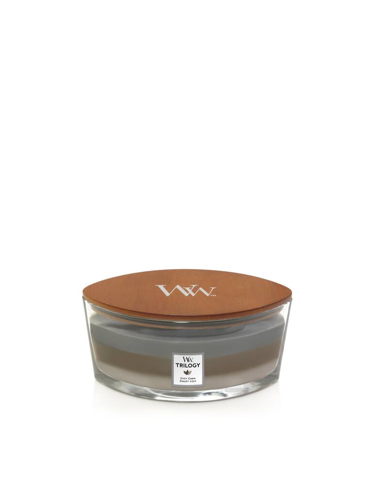 rinascente Woodwick Candela Ellipse Trilogy Cozy Cabin - Grigio