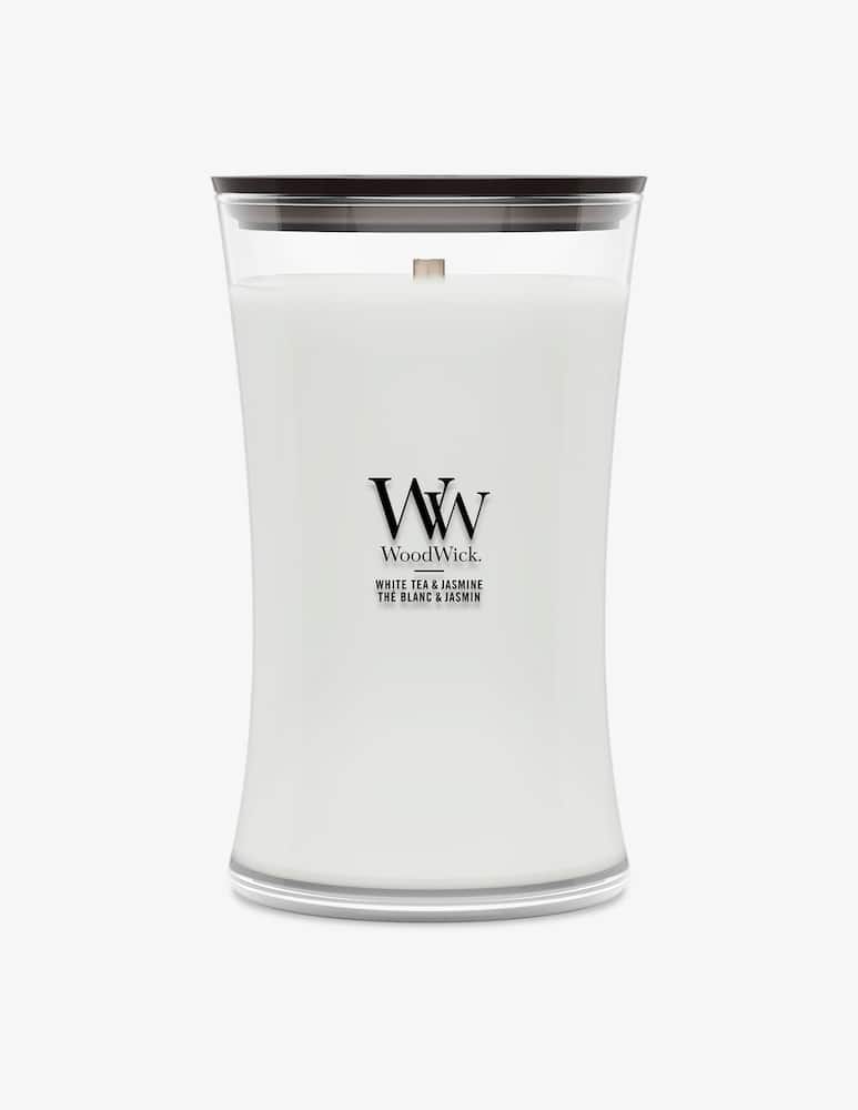 Woodwick Large White Tea & Jasmine Candle - picture 1 Woodwick Large White Tea & Jasmine Candle - picture 1