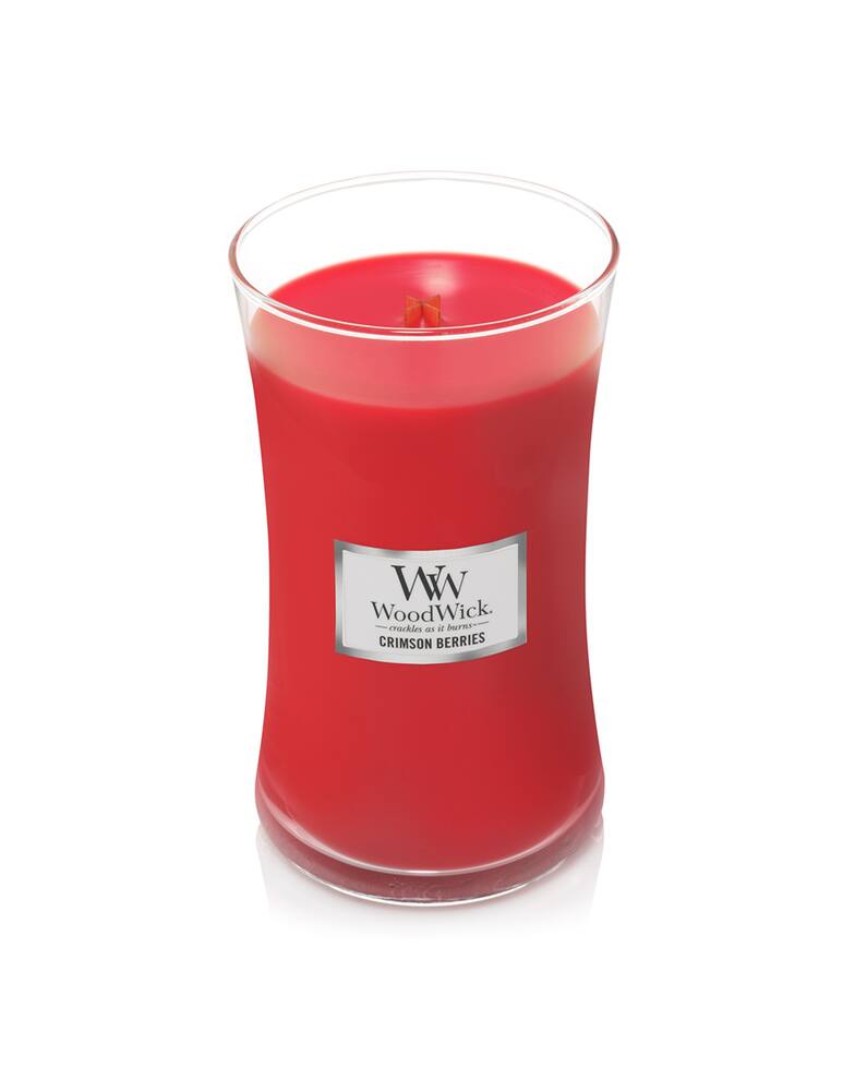 rinascente Woodwick Candela Grande Crimson Berries - Rosso