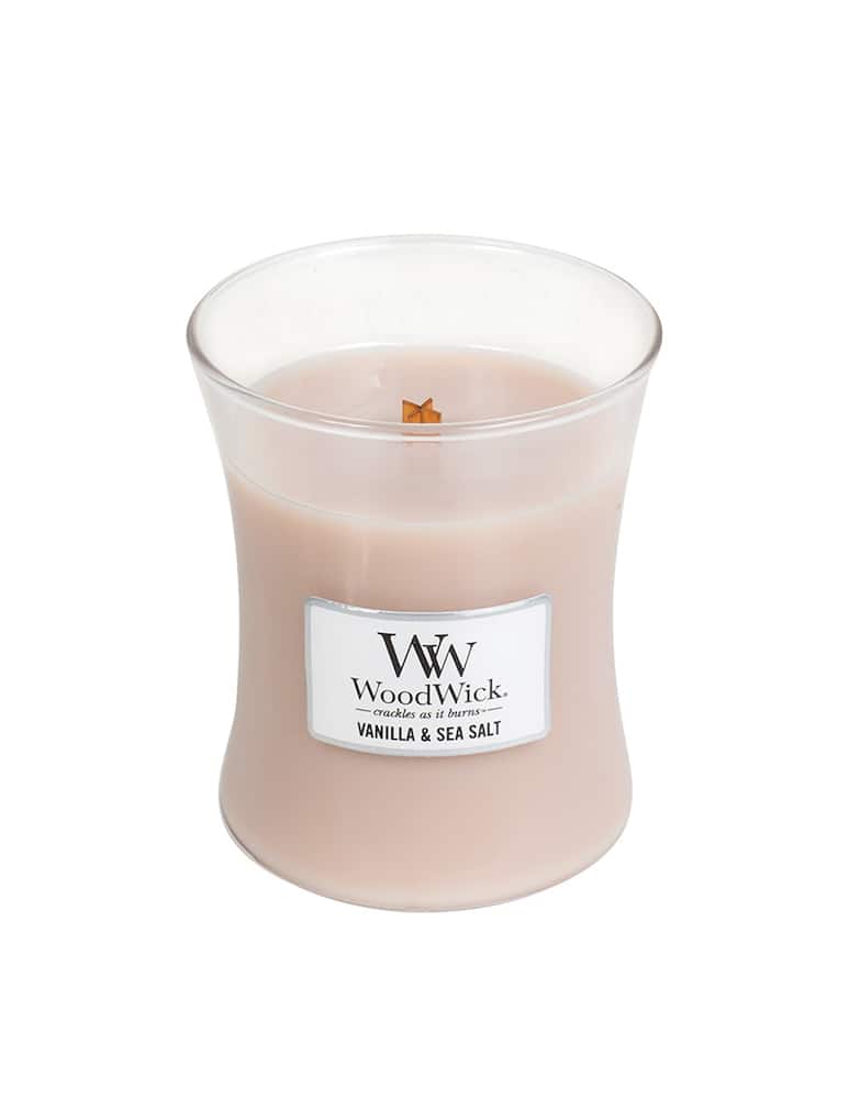 Woodwick Candela Media Vanilla&Sea Salt - immagine 1 Woodwick Candela Media Vanilla&Sea Salt - immagine 1