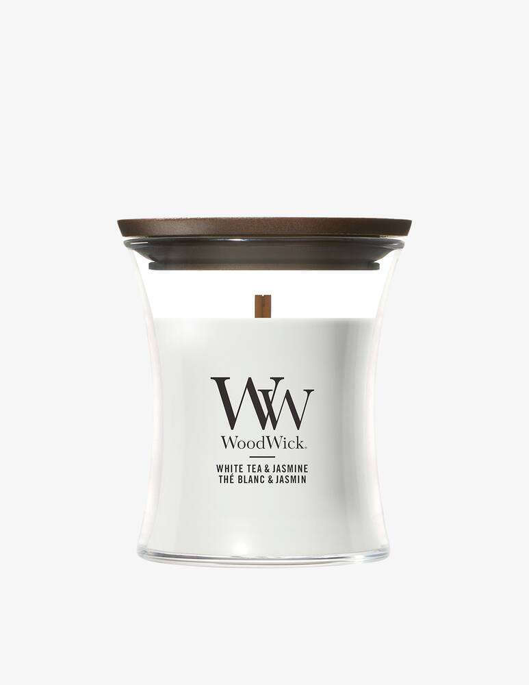 Woodwick Small White Tea & Jasmine Candle - picture 1 Woodwick Small White Tea & Jasmine Candle - picture 1