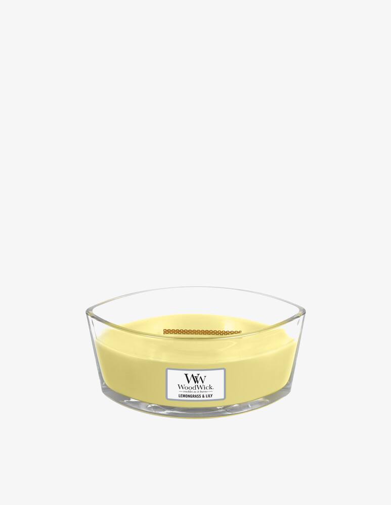 rinascente Woodwick Candle Ellipse Lemongrass & Lily - Green