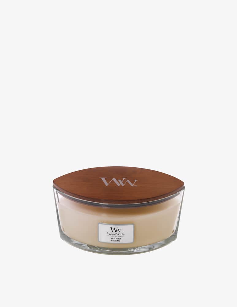 Woodwick Candela Ellipse White Honey - immagine 1 Woodwick Candela Ellipse White Honey - immagine 1