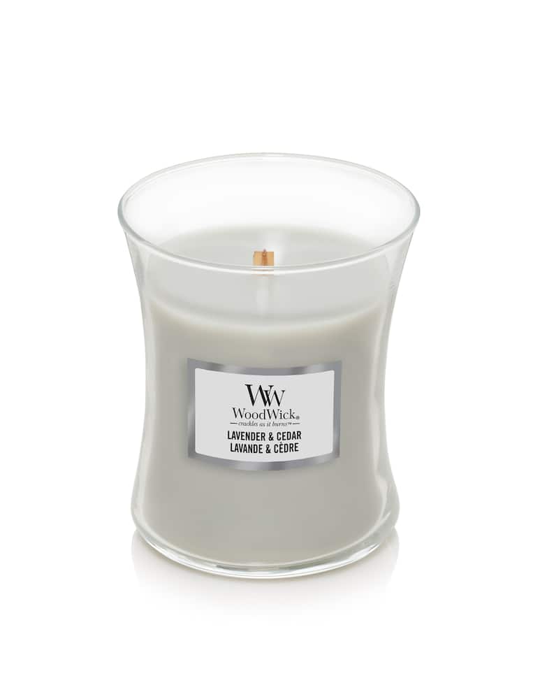 Woodwick Candela Media Lavender&Cedar - immagine 2 Woodwick Candela Media Lavender&Cedar - immagine 2