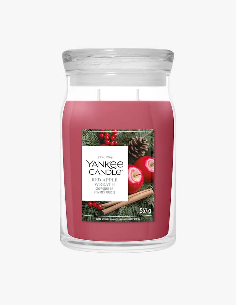 Yankee Candle Signature Large Jar Red Apple Wreath - picture 1
