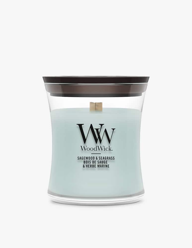 rinascente Woodwick Small Candle Sagewood & Seagrass