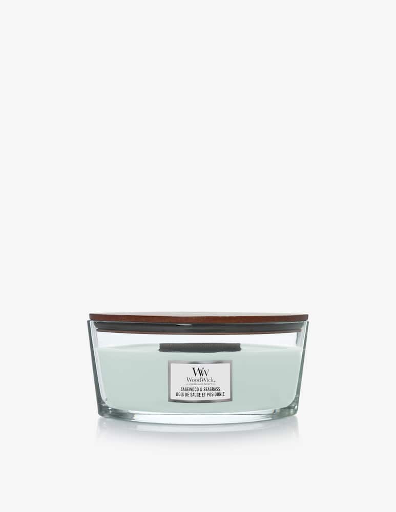 rinascente Woodwick Ellipse Sagewood and Seagrass Core Candle