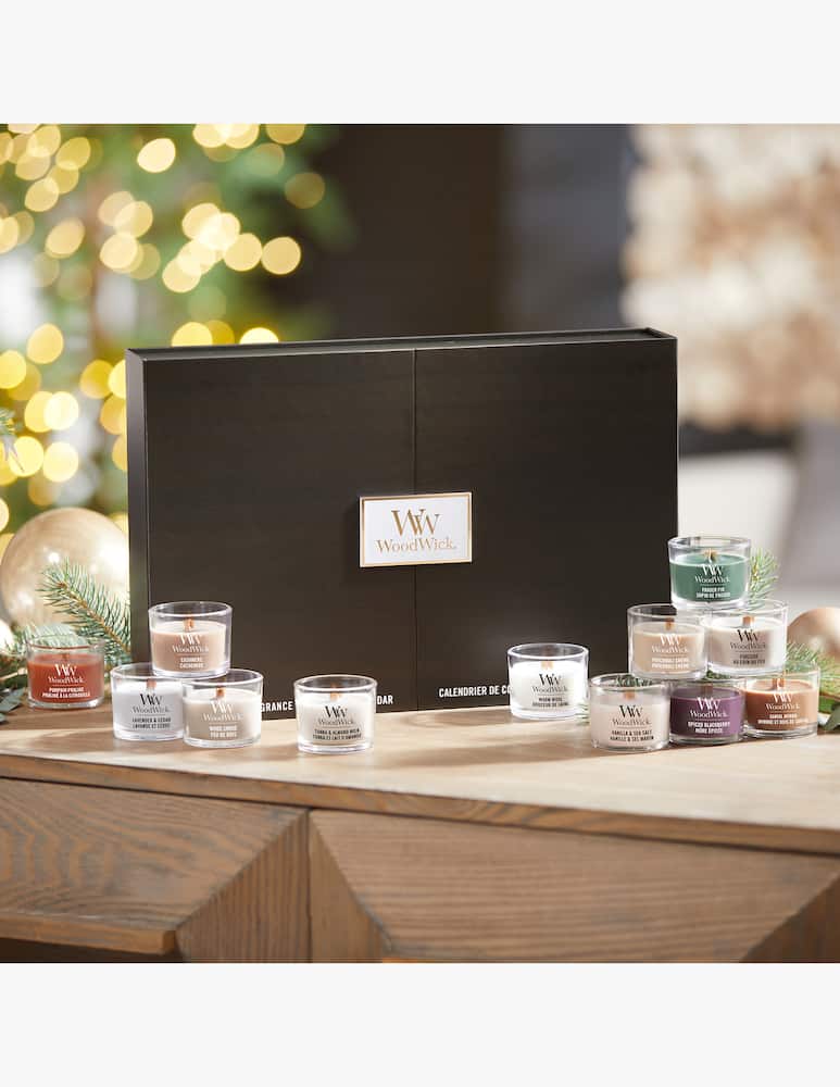 rinascente Woodwick Calendario dell'Avvento 12 candele Small  Wooden Wicks