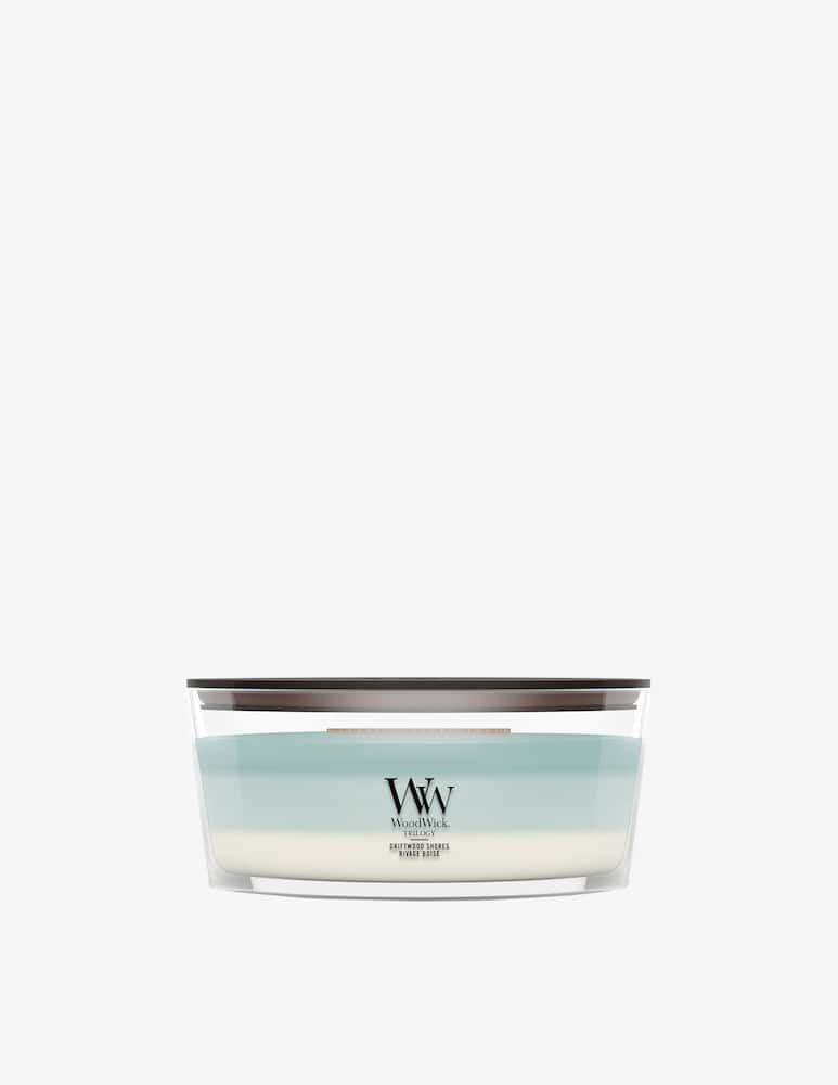 Woodwick Trilogy Ellipse Candle Driftwood Shores - picture 1 Woodwick Trilogy Ellipse Candle Driftwood Shores - picture 1