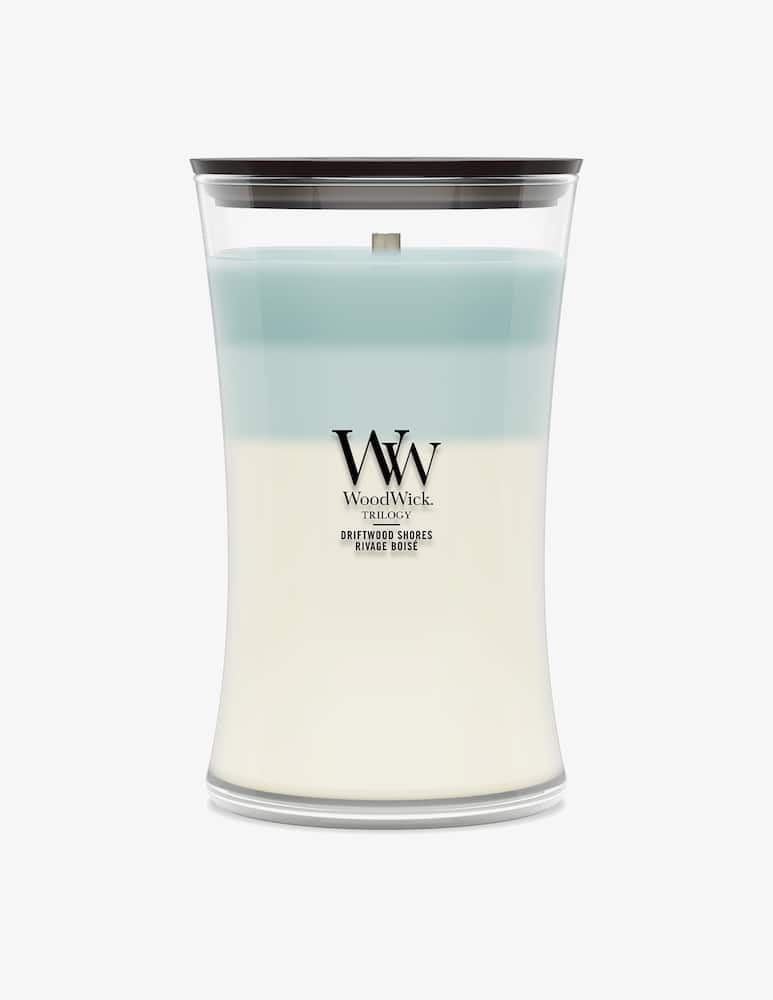 Woodwick Trilogy Large Candle Driftwood Shores - picture 1 Woodwick Trilogy Large Candle Driftwood Shores - picture 1