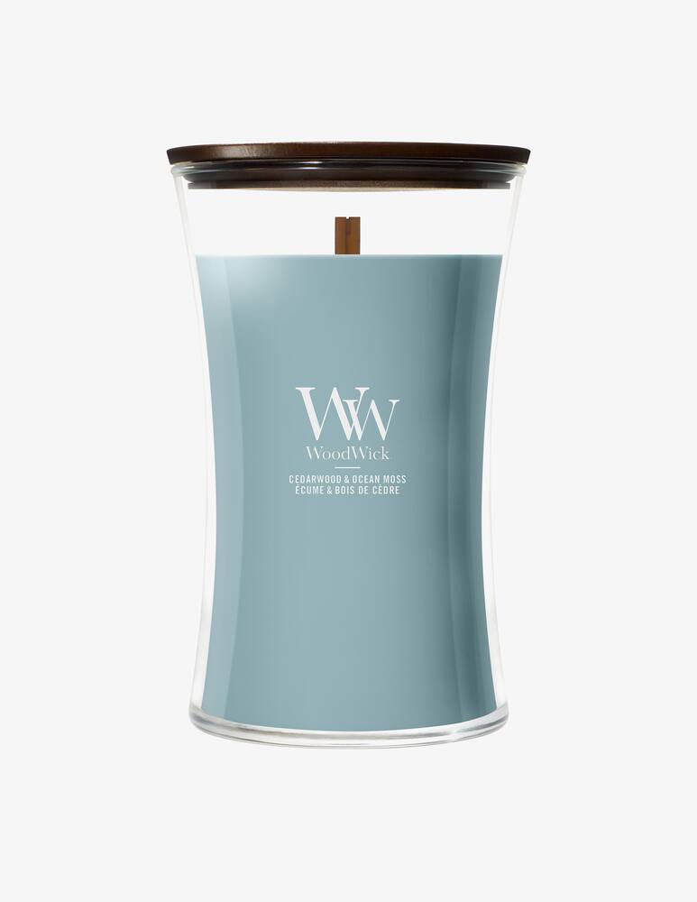 rinascente Woodwick Large Candle Cedarwood & Ocean Moss