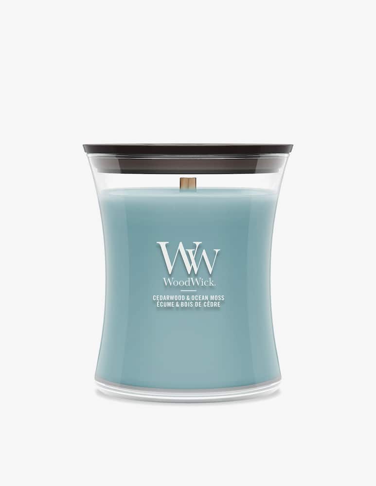 Woodwick Medium Candle Cedarwood & Ocean Moss - picture 1 Woodwick Medium Candle Cedarwood & Ocean Moss - picture 1