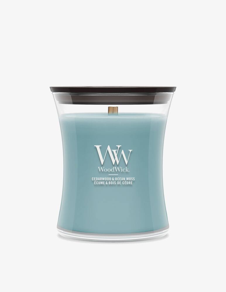 rinascente Woodwick Medium Candle Cedarwood & Ocean Moss
