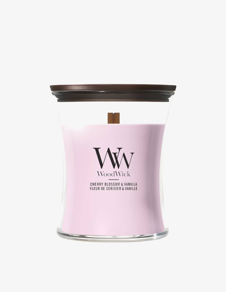 Woodwick Candela Media Cherry Blossom & Vanilla - immagine 1 Woodwick Candela Media Cherry Blossom & Vanilla - immagine 1