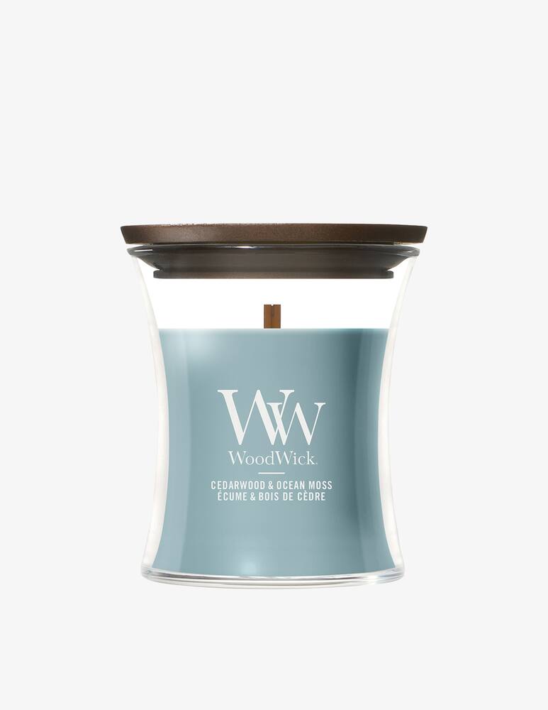 rinascente Woodwick Small Candle Cedarwood & Ocean Moss