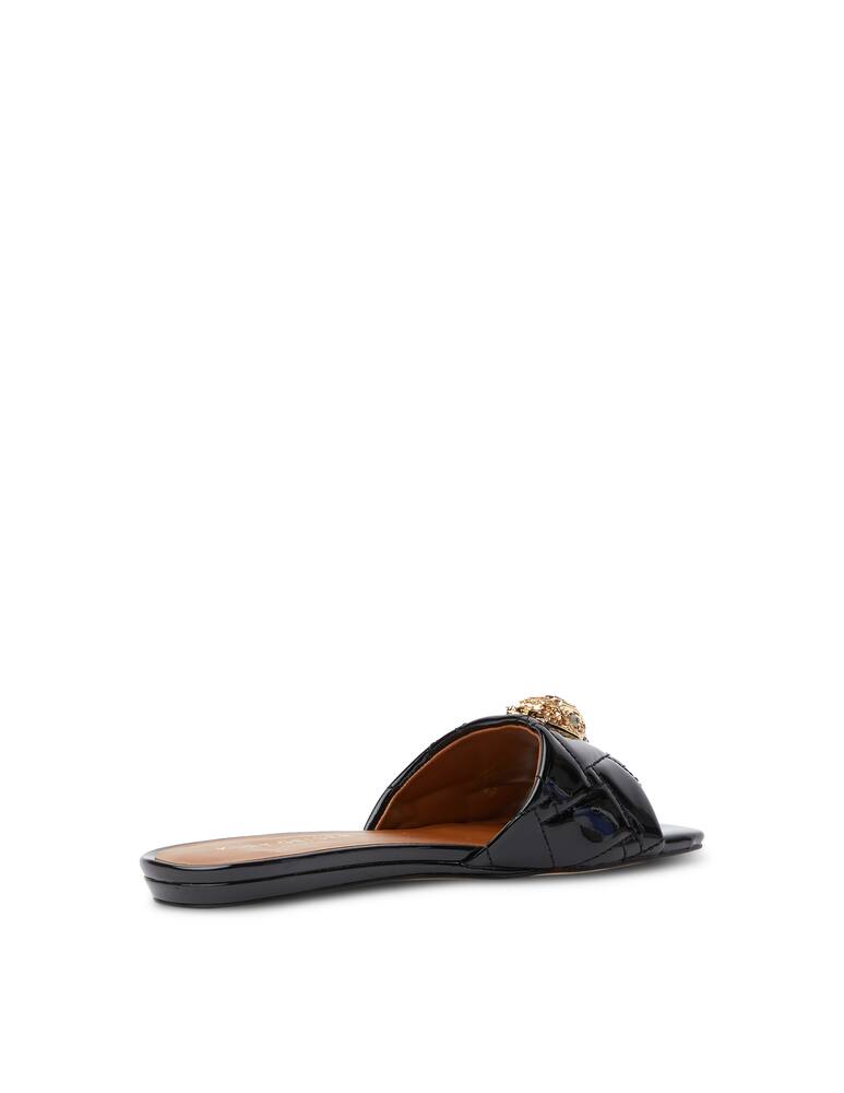 rinascente Kurt Geiger Sandali bassi in pelle verniciata Kensington - Nero
