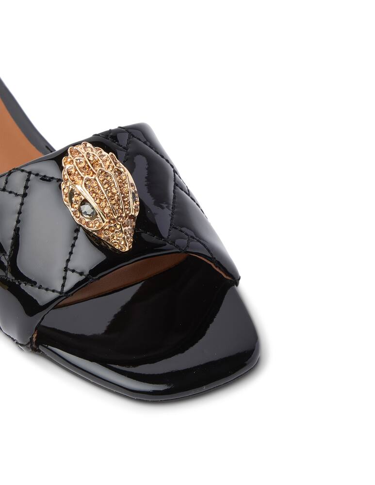 rinascente Kurt Geiger Sandali bassi in pelle verniciata Kensington - Nero