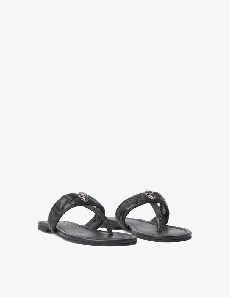 rinascente Kurt Geiger Flat leather thong sandals - Black