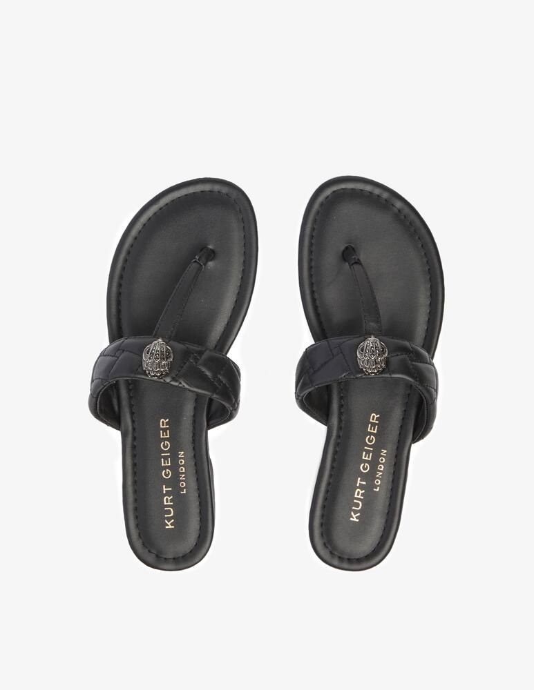 rinascente Kurt Geiger Flat leather thong sandals - Black