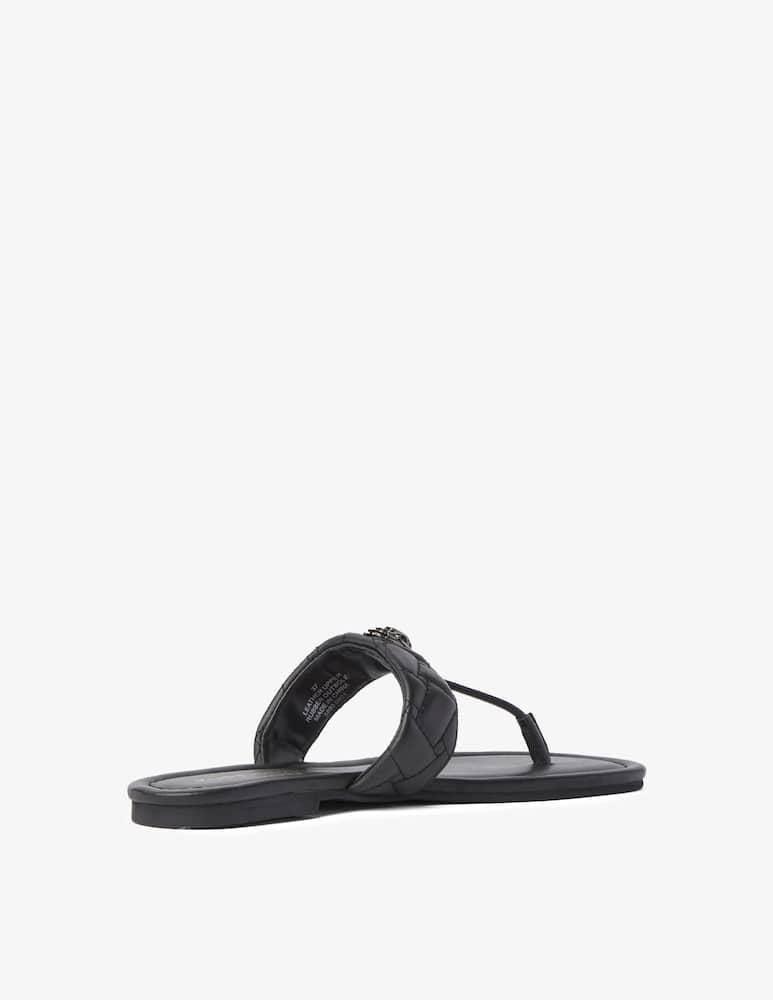 rinascente Kurt Geiger Flat leather thong sandals - Black