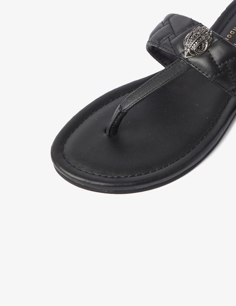 rinascente Kurt Geiger Flat leather thong sandals - Black