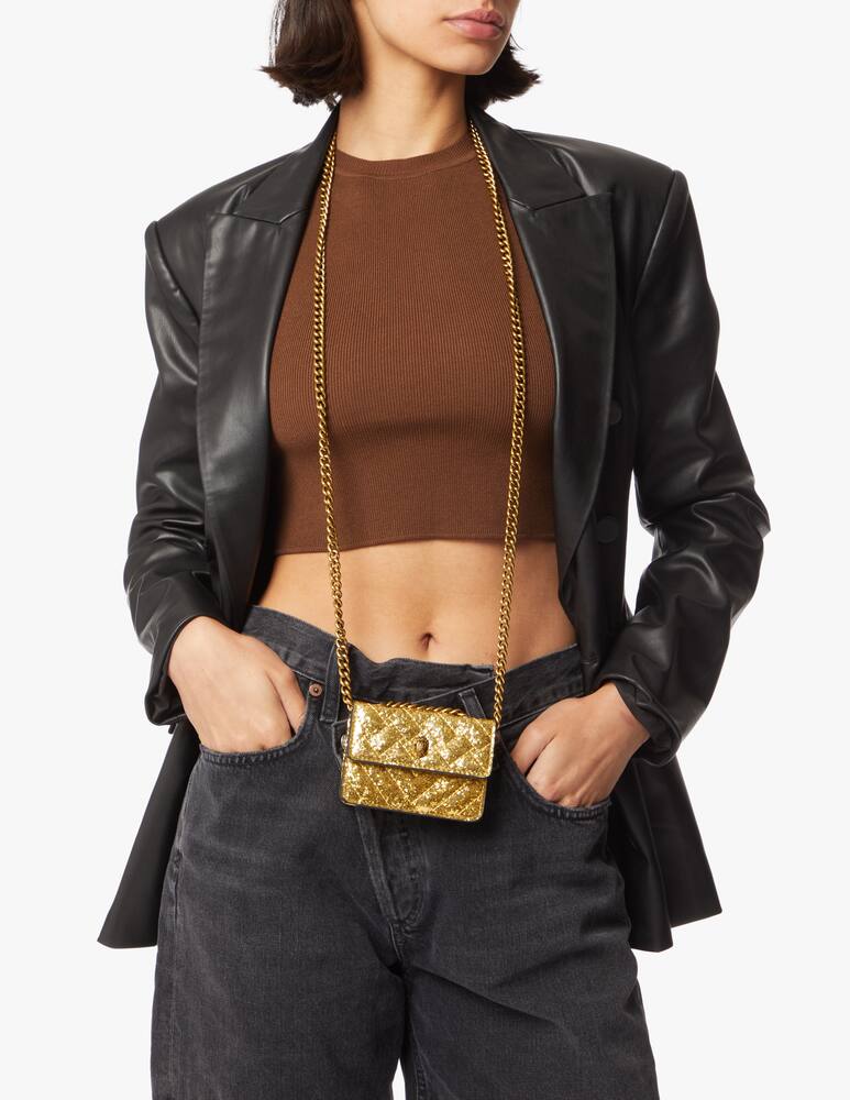 rinascente Kurt Geiger Borsa a tracolla mini Kensington - Oro